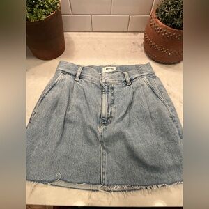 Agolde Light Blue Denim Mini Skirt